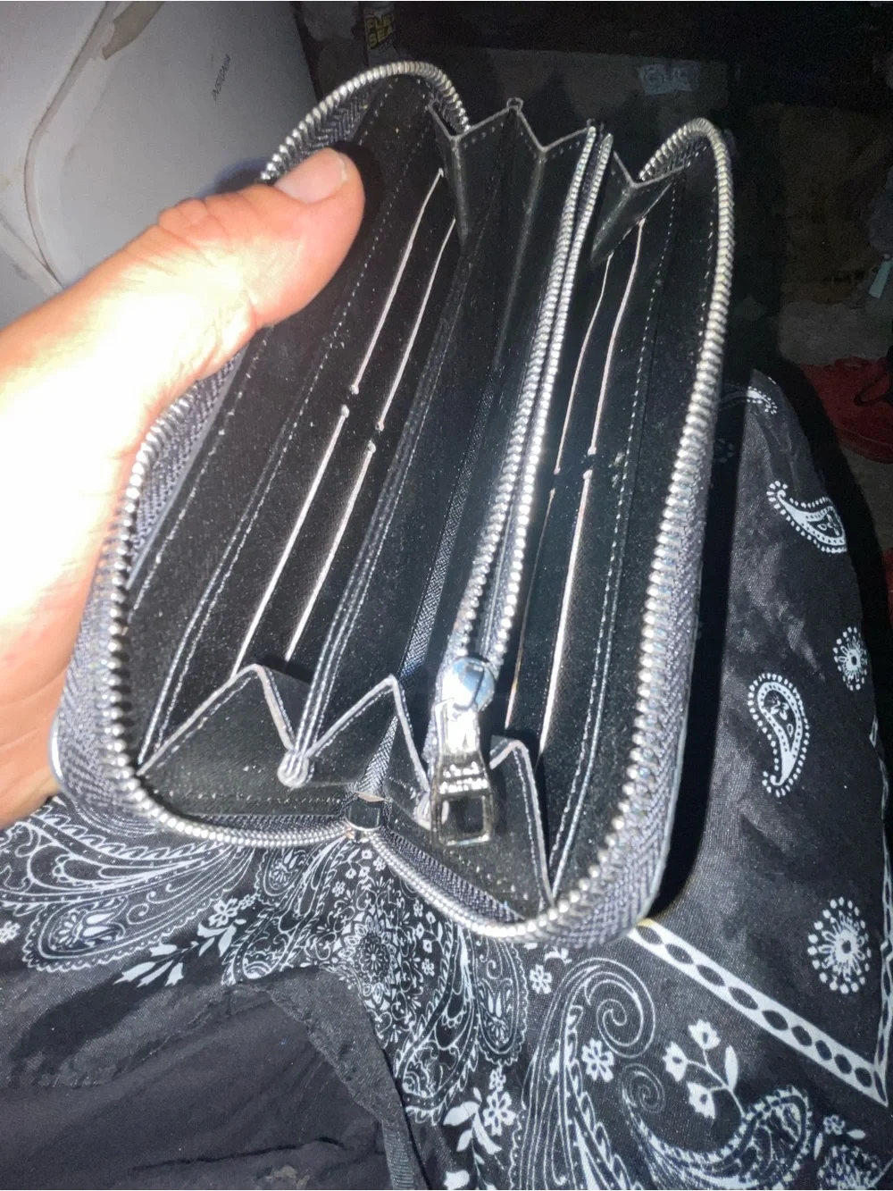 Louis Vuitton Black and Gray Monogram Continental Wallet